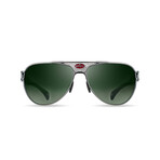 Bugatti - 11 // Men's Sunglasses // Silver - Black Leather