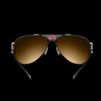 Bugatti - 11 // Men's Sunglasses // Black - Silver - Black leather