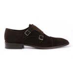 Mico Cap Toe Suede Double Monk // Dark Brown (US: 7.5)