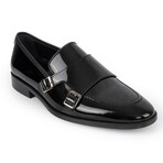 Hardin Patent Leather Double Monk Loafers // Black (US: 8)