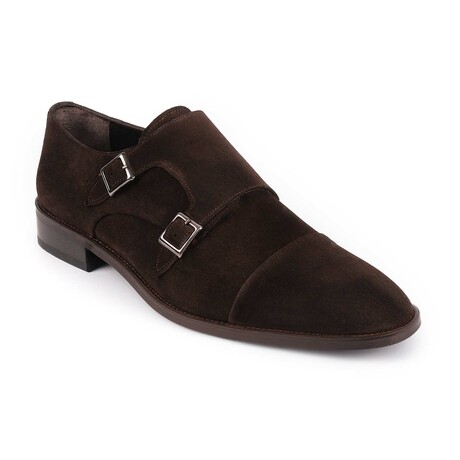 Mico Cap Toe Suede Double Monk // Dark Brown (US: 7)