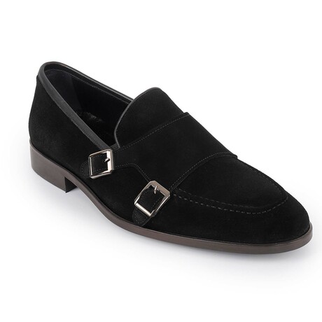 Elmaton Double Monk Loafers // Black (US: 7)
