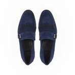 Magenta Monkstrap Dress Shoes // Navy Blue (US: 7)