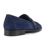 Magenta Monkstrap Dress Shoes // Navy Blue (US: 7)