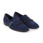Magenta Monkstrap Dress Shoes // Navy Blue (US: 7)