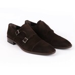 Mico Cap Toe Suede Double Monk // Dark Brown (US: 7.5)