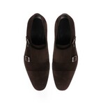 Mico Cap Toe Suede Double Monk // Dark Brown (US: 7.5)