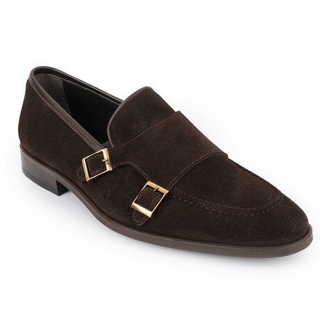 Elmaton Double Monk Loafers // Dark Brown (US: 7)