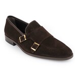 Elmaton Double Monk Loafers // Dark Brown (US: 7)