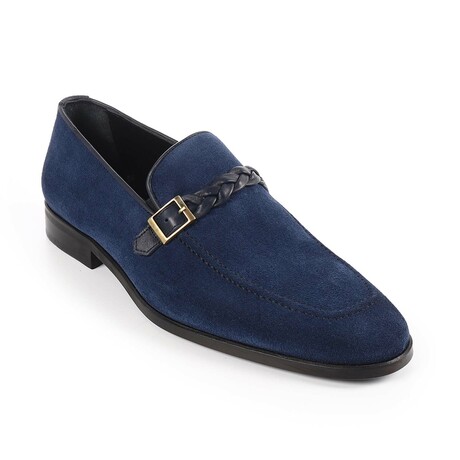 Creola Single Monk Loafers // Navy Blue (US: 7)