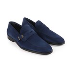 Beston Single Monk Loafers // Navy Blue (US: 7)