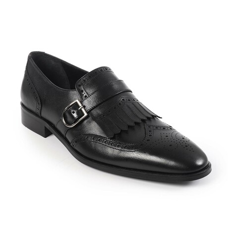 Madrona Wingtip Monkstrap Loafers // Black (US: 7)