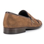 Elmaton Double Monk Loafers // Dark Beige (US: 7)