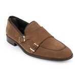Elmaton Double Monk Loafers // Dark Beige (US: 7)