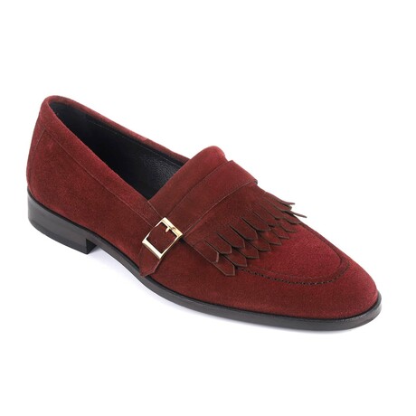 Magenta Monkstrap Dress Shoes // Dark Red (US: 7)