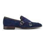 Elmaton Double Monk Loafers // Navy Blue (US: 8)