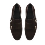 Elmaton Double Monk Loafers // Dark Brown (US: 7)