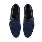 Elmaton Double Monk Loafers // Navy Blue (US: 8)
