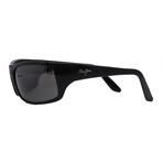 Maui Jim // Men's // 202-2 Square // Matte Black + Grey Polarized