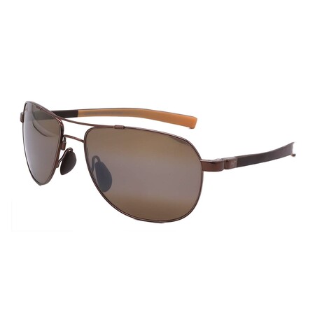 Maui Jim // Men's // MJ0327S 003 Aviator // Brown + Brown Polarized