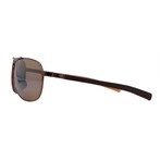 Maui Jim // Men's // MJ0327S 003 Aviator // Brown + Brown Polarized
