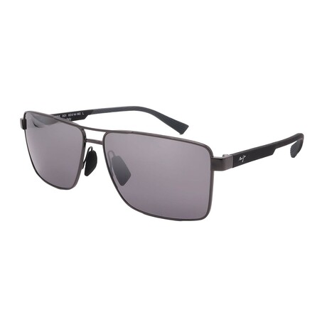 Maui Jim // Men's // MJ0621S-001 Square // Black + Grey Polarized