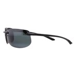 Maui Jim // Men's // 412-02 Pilot // Black + Grey Polarized