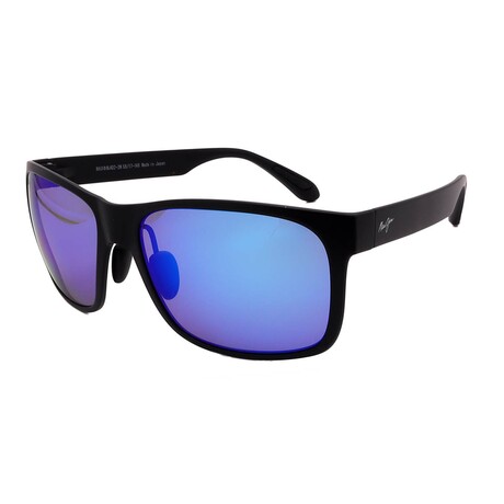 Maui Jim // Men's // B432-2M Square // Black + Blue Polarized