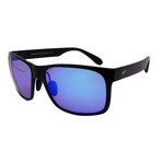 Maui Jim // Men's // B432-2M Square // Black + Blue Polarized