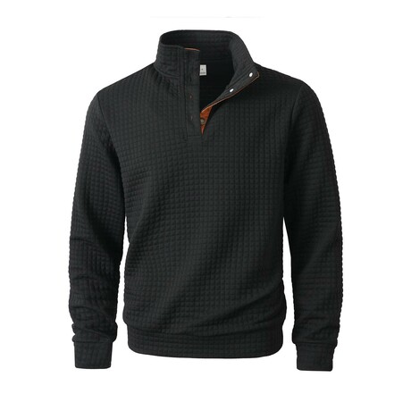 Quilted Sweatshirt // Black (XS)