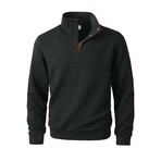 Quilted Sweatshirt // Black (XS)