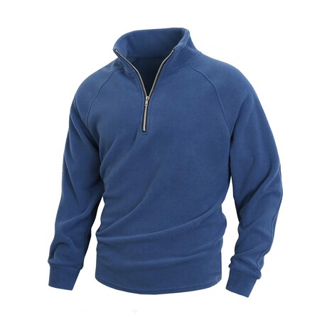 Classic 1/4 Zip Sweatshirt // Blue (XS)