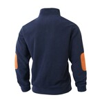 Elbow Patch Sweatshirt // Navy blue (S)