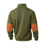 Quilted Sweatshirt // Army green (S)