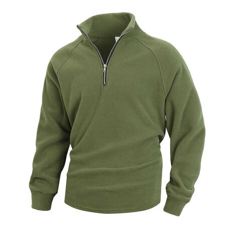 Classic 1/4 Zip Sweatshirt // Military Green (XS)