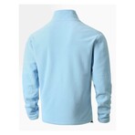1/4 Zip Visible Seam Sweatshirt // Light blue (S)