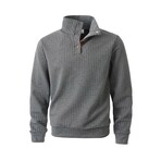 Quilted Sweatshirt // Grey (XS)