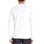 Pocket Henley Long Sleeve // White (S)
