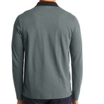 Zippered Polo Long sleeve // Dark gray (XS)