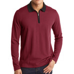 Zippered Polo Long sleeve // Claret (XS)