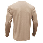 Pocket Henley Long Sleeve // Apricot (S)