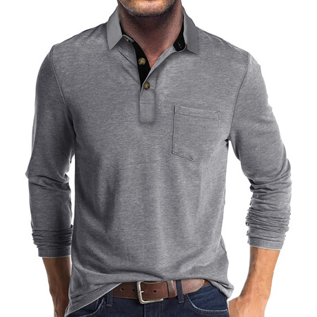 Polo Long Sleeve // Light gray (XS)