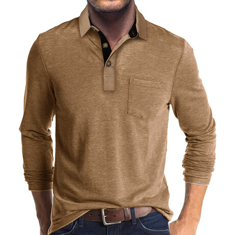 Polo Long Sleeve // Khaki (XS)