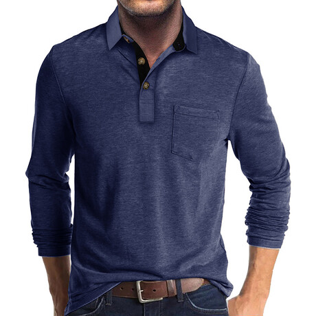Polo Long Sleeve // Dark blue (XS)