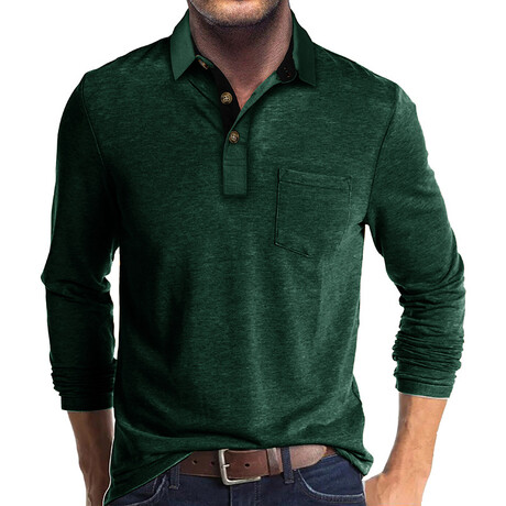 Polo Long Sleeve // Green (XS)