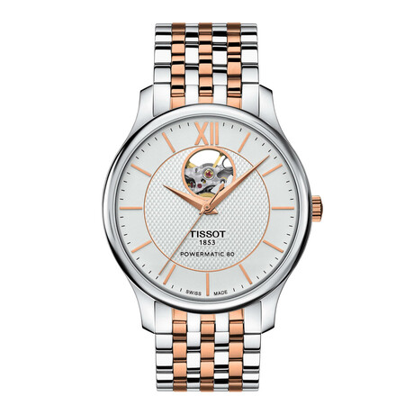 Tissot Unisex Tradition Powermatic 80 Open Heart Automatic // T0639072203801