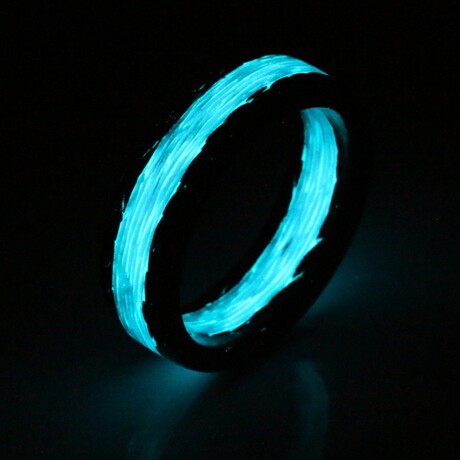 Blue Water Apollo - Carbon Fiber Lume Ring (7.5)