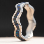 Leviathan - Titanium CNC Wave Ring (7.5)
