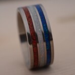 Liberty Crest - Titanium Inlay Ring (7.5)