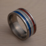 Liberty Crest - Titanium Inlay Ring (7.5)